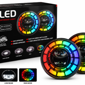 RGB LED Offroad Headlights jk